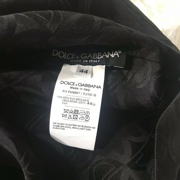 ❌SOLD❌Dolce & Gabbana DG logo shirt in jacquard with bow - Picture 10 of 10
